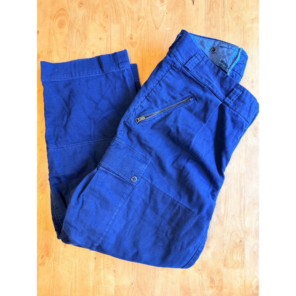 Polo Ralph Lauren Mens Navy Blue Cotton Cargo Pants 38x30 Conmar Zip Utility 605